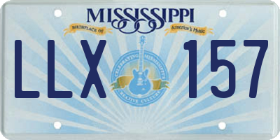 MS license plate LLX157