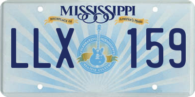 MS license plate LLX159