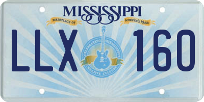 MS license plate LLX160