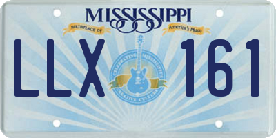 MS license plate LLX161