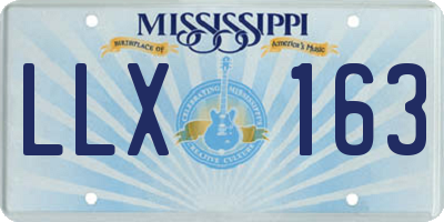 MS license plate LLX163
