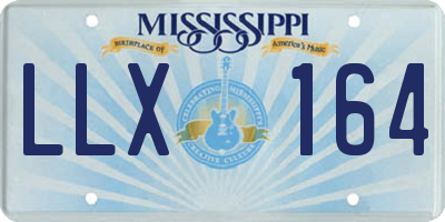 MS license plate LLX164