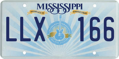 MS license plate LLX166