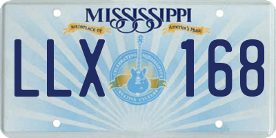 MS license plate LLX168