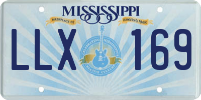 MS license plate LLX169