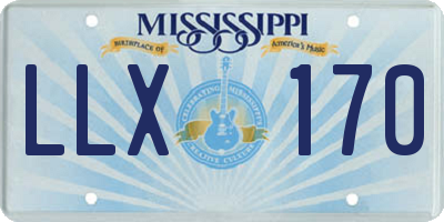 MS license plate LLX170