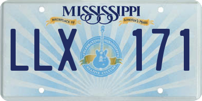 MS license plate LLX171