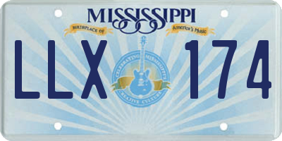 MS license plate LLX174