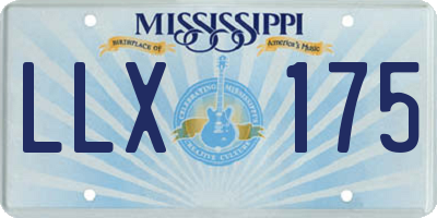 MS license plate LLX175