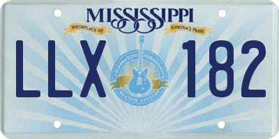 MS license plate LLX182