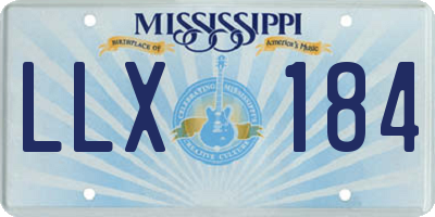 MS license plate LLX184