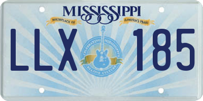 MS license plate LLX185