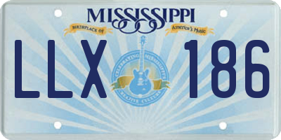 MS license plate LLX186