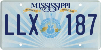 MS license plate LLX187