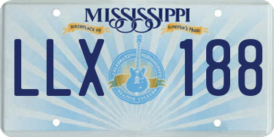 MS license plate LLX188