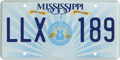 MS license plate LLX189