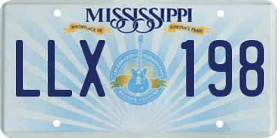 MS license plate LLX198