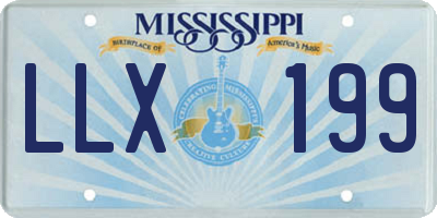 MS license plate LLX199