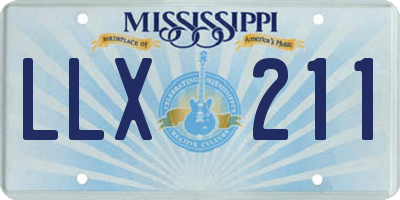 MS license plate LLX211