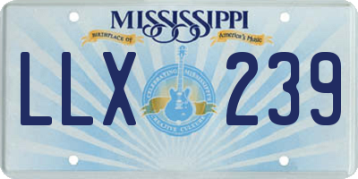 MS license plate LLX239