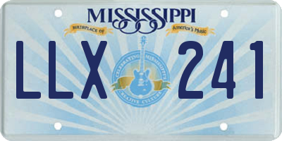 MS license plate LLX241