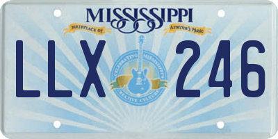 MS license plate LLX246