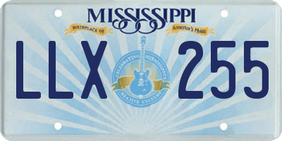 MS license plate LLX255