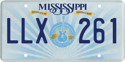 MS license plate LLX261