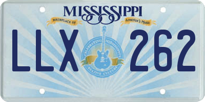MS license plate LLX262