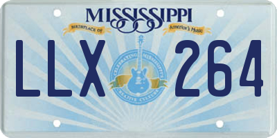 MS license plate LLX264