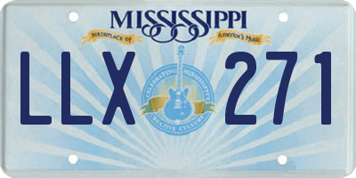 MS license plate LLX271