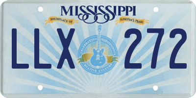 MS license plate LLX272