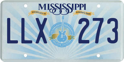 MS license plate LLX273