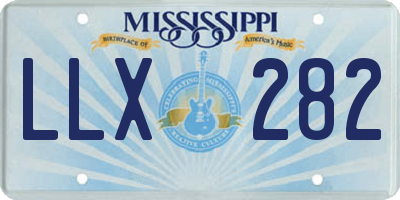 MS license plate LLX282