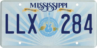MS license plate LLX284