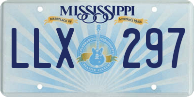 MS license plate LLX297