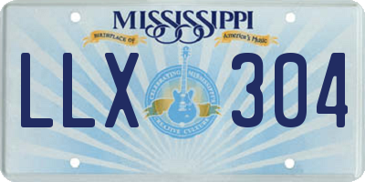 MS license plate LLX304