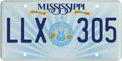 MS license plate LLX305