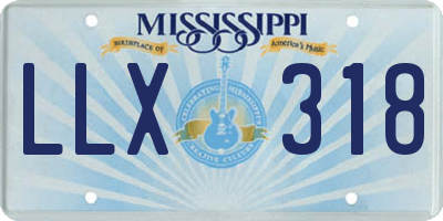 MS license plate LLX318