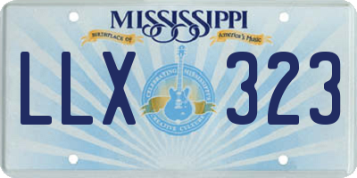 MS license plate LLX323