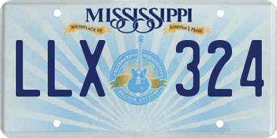 MS license plate LLX324