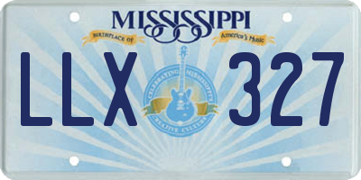 MS license plate LLX327