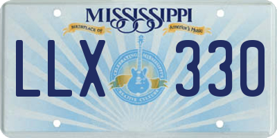 MS license plate LLX330