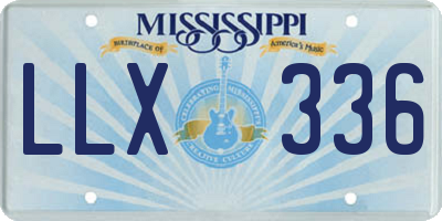 MS license plate LLX336
