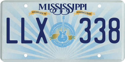 MS license plate LLX338