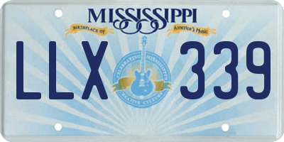 MS license plate LLX339