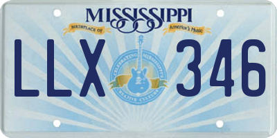MS license plate LLX346