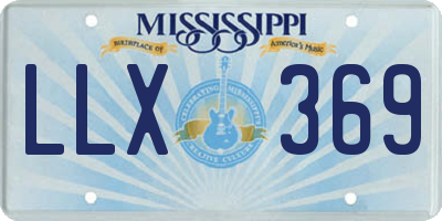 MS license plate LLX369
