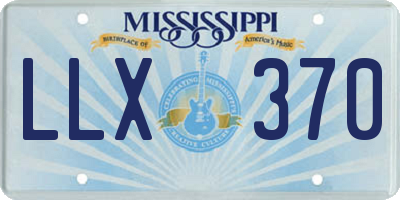 MS license plate LLX370