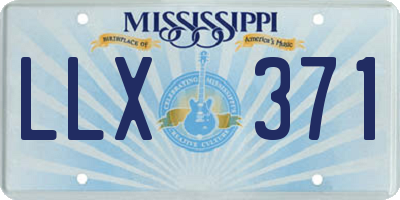 MS license plate LLX371